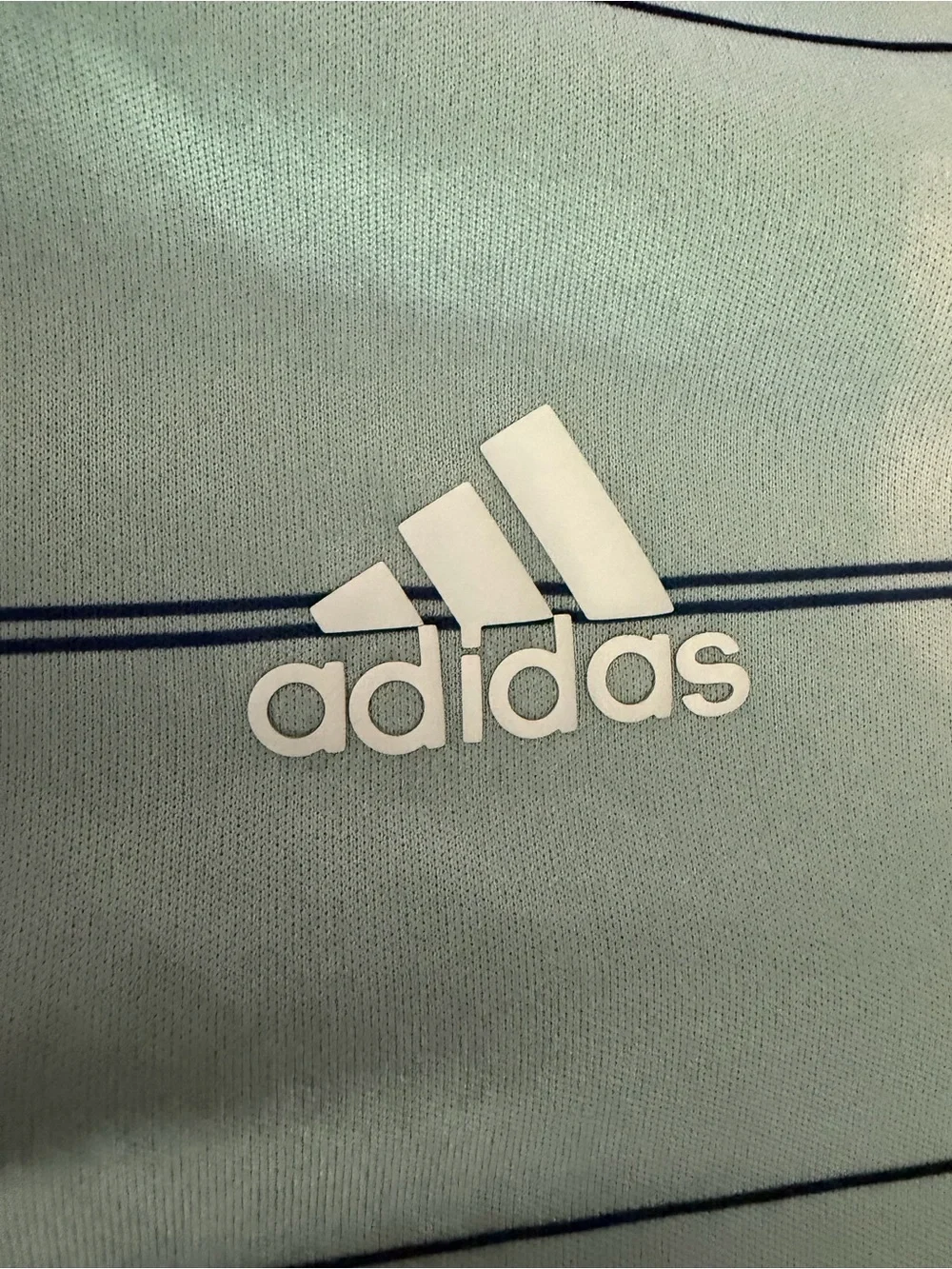 Adidas golf polo shirt men’s extra large blue striped performance top